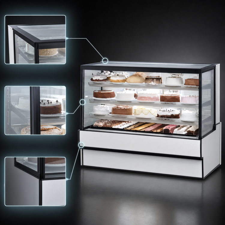 Product image #4 for Federal Industries High Volume Straight Glass Refrigerated Bakery Display Case, 50-1/8" W x 35-5/16" D x 48" H, Self-Contained