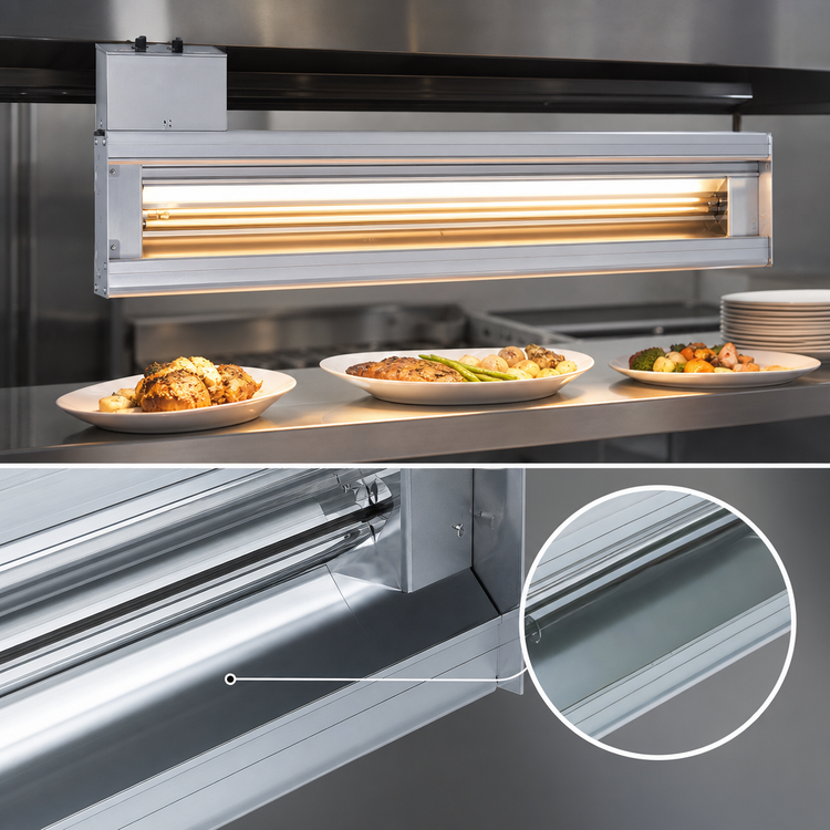 Product image #4 for Vollrath Cayenne 84-Inch Hard Wired High Wattage Strip Heat Lamp