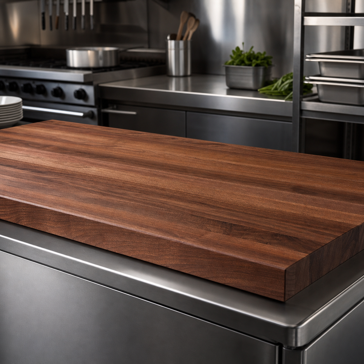 Product image #4 for John Boos Boos Block 84" x 27" American Black Walnut Edge Grain Kitchen Countertop