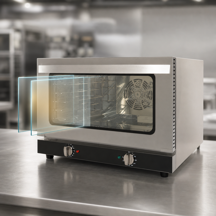 Product image #4 for CAC China Half-Size Countertop Convection Oven, 1.6 Cu. Ft., Stainless Steel, 120V