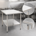 Thumbnail image #4 for Deluxe Series Stainless Steel Work Table with Undershelf, 144 x 30 Inches