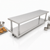 Thumbnail image #4 for Eagle Group Pass-Thru Stainless Steel Shelf with Overshelf, 108 Inches Wide x 24 Inches Deep