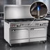 Thumbnail image #4 for Southbend Ultimate 60-Inch Gas Restaurant Range with 9 Open Burners and 2 Cabinets