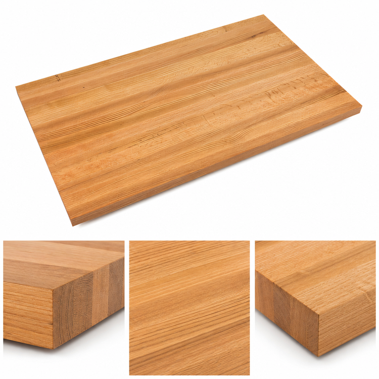 Product image #4 for John Boos Appalachian 108" x 42" x 1-1/2" Edge Grain Red Oak Island Countertop with Penetrating Oil Finish
