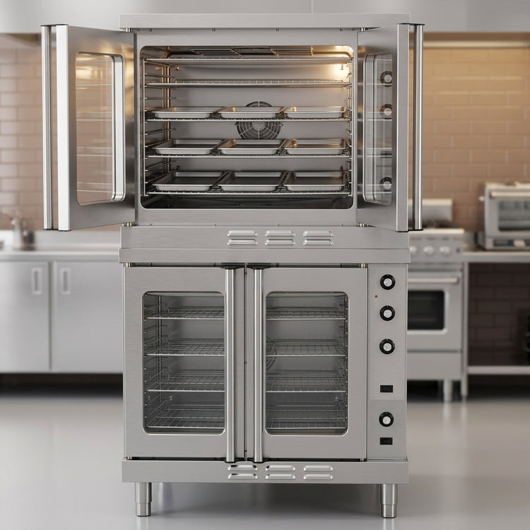 Product image #3 for Duke 613Q-G2XX Double-Deck Full-Size Gas Convection Oven with 8" Legs
