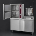 Thumbnail image #4 for Crown DCX-10-6 Two Compartment Direct Steam Convection Steamer with 6 Gallon Kettle