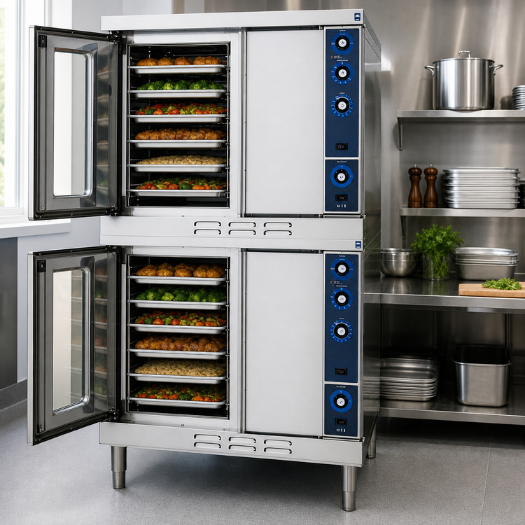 Product image #4 for Duke 613-G2V Double Deck Full-Size Gas Convection Oven with Stainless Steel Legs