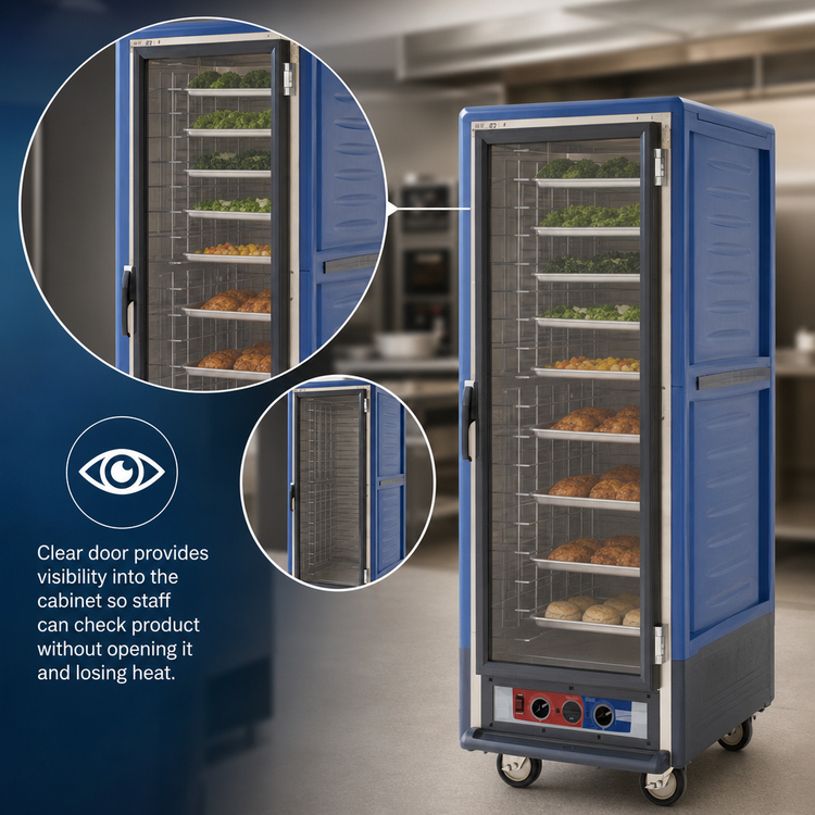 Product image #4 for Metro C5 3 Series Full Height Heated Holding Cabinet with Blue Insulation Armour and Clear Polycarbonate Door