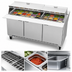 Thumbnail image #4 for Beverage-Air Dual-Side Mega Top Refrigerated Prep Table, Three-Section, 72-Inch, 30-Pan, 3 Doors