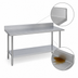 Thumbnail image #4 for Duke 400 Series Stainless Steel Work Table with 5-Inch Riser and Galvanized Undershelf, 108 x 36 Inches
