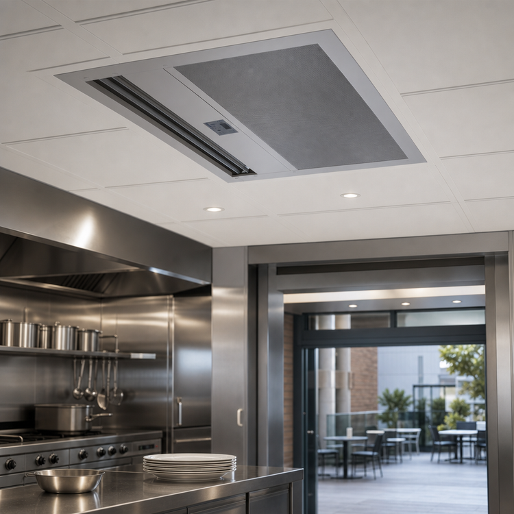 Product image #4 for Berner Architectural Recessed 16 Ambient Air Curtain, 144 Inch, 3-Motor, 1 HP, 3-Phase