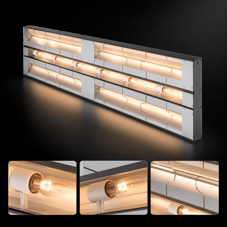 Product image #4 for Hatco Glo-Ray Max Watt Lighted Dual Infrared Strip Heater, 84 Inch, Aluminum, 3 Inch Spacer