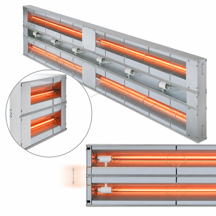 Product image #4 for Hatco Glo-Ray 42-Inch Double Lighted Infrared Strip Heater