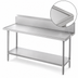 Thumbnail image #4 for Advance Tabco 144-Inch 14-Gauge 304 Stainless Steel Work Table with 10-Inch Backsplash and Undershelf