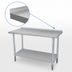 Thumbnail image #4 for Advance Tabco 84-Inch x 36-Inch Stainless Steel Work Table with 1-1/2-Inch Rear Up-Turn and Adjustable Undershelf