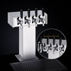 Thumbnail image #4 for Perlick Corporation 4006-4BPC4 Extra-High Countertop 4-Faucet Glycol-Cooled Tee Draft Beer Tower, Polished Chrome
