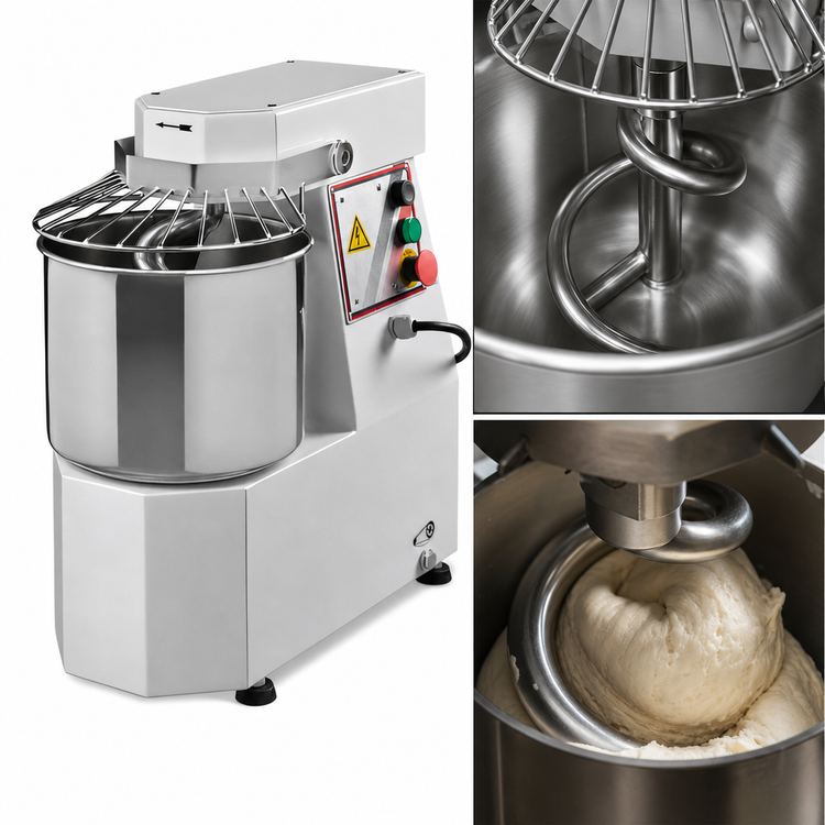 Product image #4 for Elite Series 22 lb Capacity 2-Speed Fixed-Bowl Spiral Dough Mixer, 208V, 3-Phase