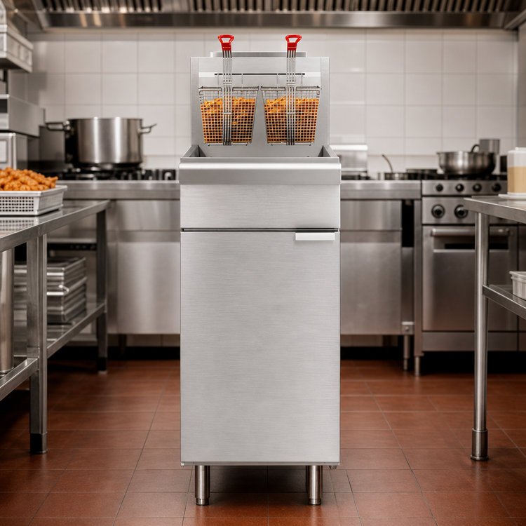 Product image #4 for Koolmore 50 lb Floor-Standing Vertical Natural Gas Deep Fryer