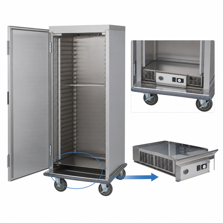 Product image #4 for Mobile Insulated Heated Banquet Holding Cabinet for 64 Covered Plates