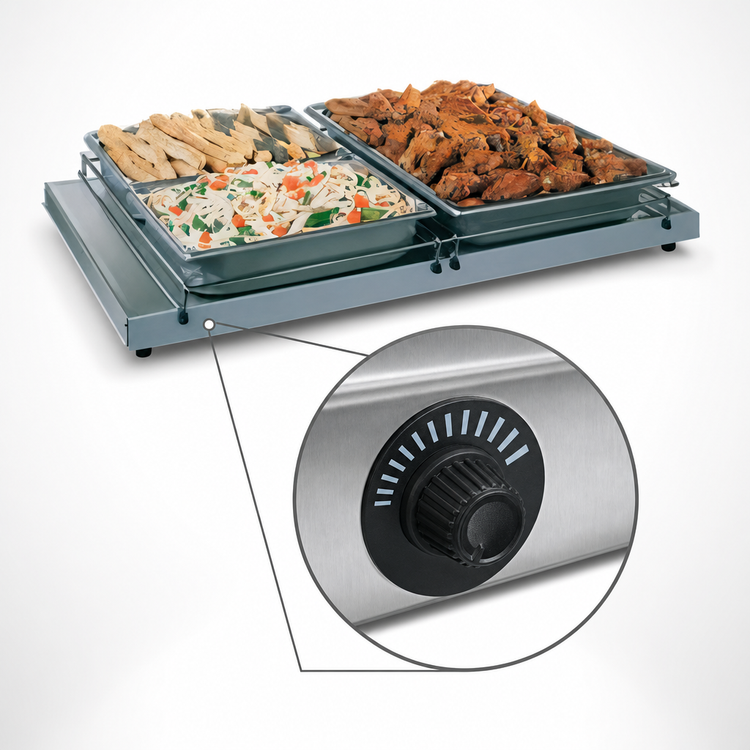 Product image #4 for Hatco Glo-Ray 48-Inch Freestanding Heated Shelf, 13-3/4-Inch Deep, Stainless Steel Top
