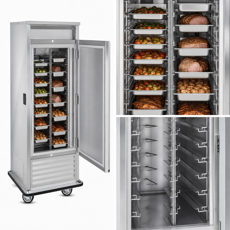 Product image #5 for Mobile Air Curtain Refrigerator, 1 Section, Bottom Mount Self-Contained Refrigeration, Solid Hinged Door