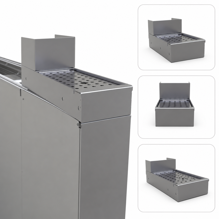 Product image #4 for Glastender TCA Stainless Steel Tubing Chase for 19-Inch Deep Underbar Units, 6-Inch Wide