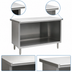Thumbnail image #4 for Eagle Spec-Master Open Front Cabinet Base Worktable, Flat Top, 36 x 30 Inches, 14-Gauge 304 Stainless Steel