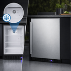 Thumbnail image #4 for Summit Commercial SPFF51OSCSS 24-Inch Outdoor Undercounter Freezer, Stainless Steel, Frost-Free, Reversible Door
