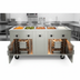 Thumbnail image #3 for DineXpress DXP4HFHIB 4-Well Electric Hot Food Serving Counter with Heated Base, 60