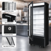 Thumbnail image #4 for Atosa 1-Section Black Glass Door Refrigerator Merchandiser, 8.3 Cu. Ft., Bottom-Mount Self-Contained