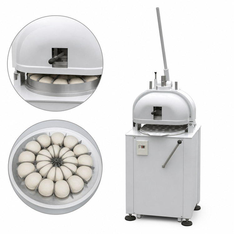 Product image #4 for Univex Semi-Automatic Bun Divider/Rounder, 18-Piece, 4.23-9.87 oz.