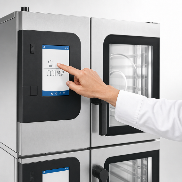 Product image #4 for Convotherm Maxx Pro K-12 Stacked Electric Combi Oven with Steam Generator and Disappearing Door