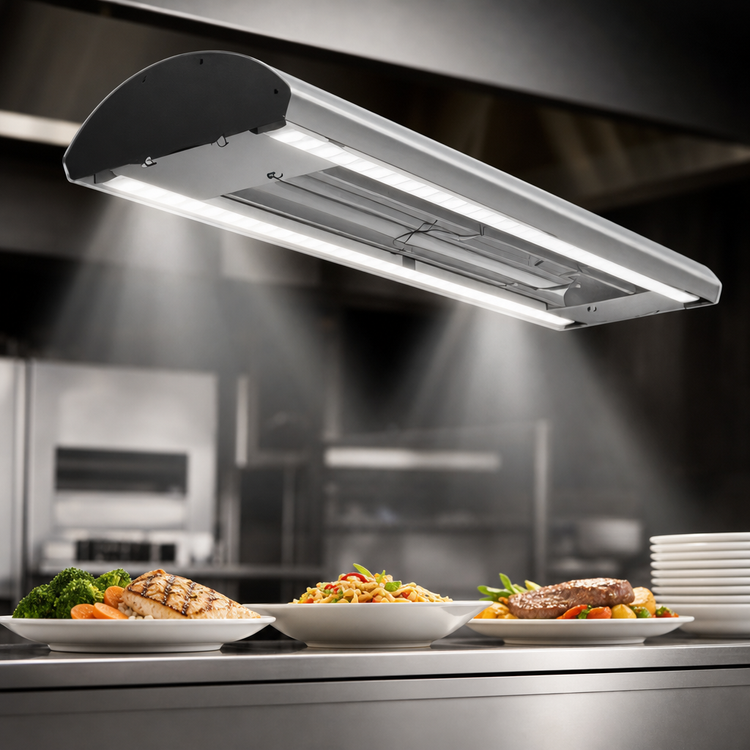 Product image #4 for Hatco Glo-Ray Curved Lighted Infrared Strip Heater with Dual LED Lights, 24-Inch, 506 Watt