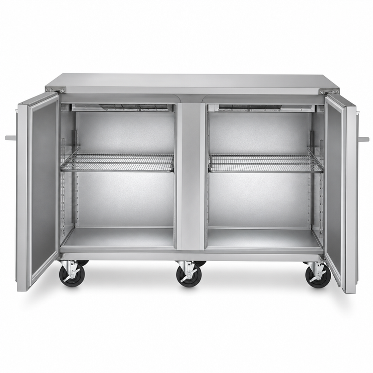 Product image #4 for Traulsen Dealer's Choice 60-Inch Two-Section Reach-In Undercounter Freezer with Solid Left/Left Doors and R290 Self-Contained Refrigeration