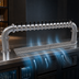 Thumbnail image #4 for Pipe Pass-Thru Countertop Air-Cooled Draft Dispensing Tower with 16 Stainless Steel Faucets
