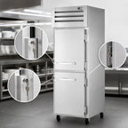 Thumbnail image #4 for True Mfg. - General Foodservice SPEC SERIES STA1RPT-2HS-1S-HC One-Section Pass-Thru Reach-In Refrigerator, 2 Half Front Doors, Rear Door
