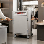 Thumbnail image #4 for Metro C5 C565-SFS-LPFC Mobile Half-Height Pass-Thru Heated Holding Cabinet, Combination Doors, 17 Full-Size Pan Capacity