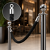 Thumbnail image #4 for Securit Black Braided Barrier Rope with Chrome Ends, 2-Inch Diameter x 60-Inch Length