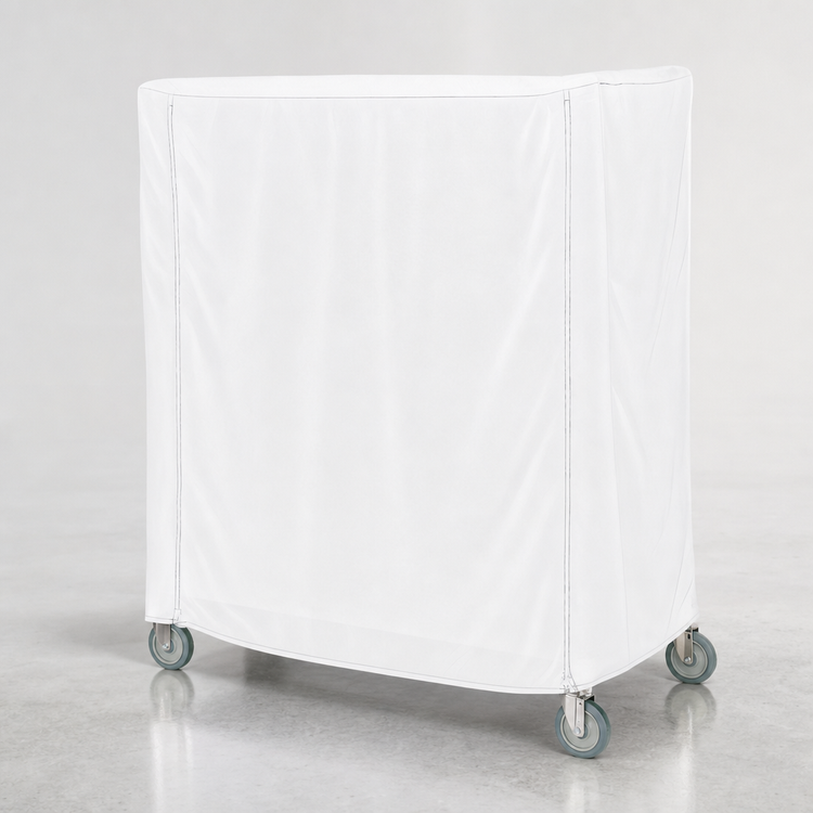 Product image #4 for Metro White Uncoated Knitted Polyester Cart Cover, 60-Inch W x 21-Inch D x 54-Inch H
