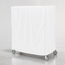 Thumbnail image #4 for Metro White Uncoated Knitted Polyester Cart Cover, 60-Inch W x 21-Inch D x 54-Inch H
