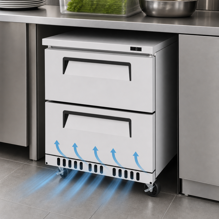 Product image #4 for Turbo Air Super Deluxe 1-Section Undercounter Drawer Freezer, 11.1 Cu. Ft.
