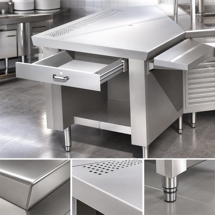 Product image #4 for La Rosa 304 Stainless Steel Urn Trough, Minimum 3-Foot Length, Per Linear Foot