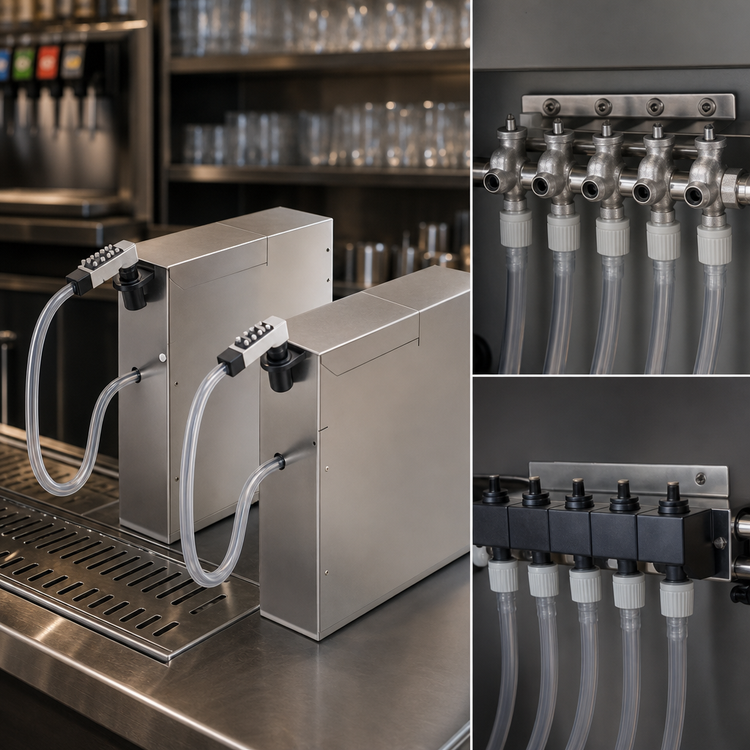 Product image #4 for Perlick Top Shelf TSF Series 6-Inch Wide Underbar Soda Gun Filler Section, Stainless Steel