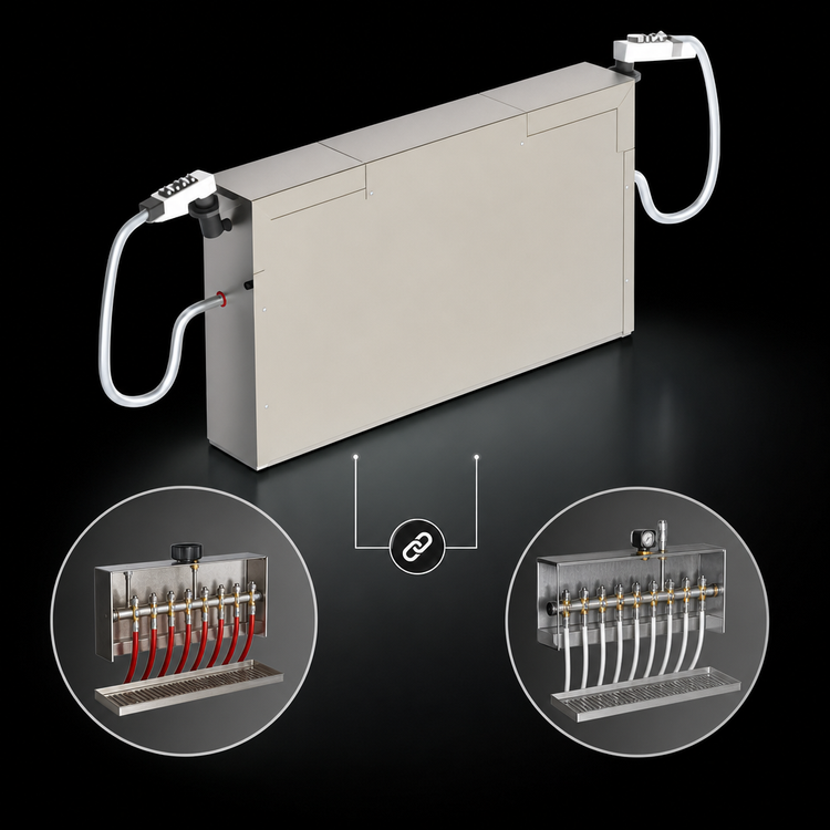 Product image #4 for Perlick Top Shelf TSF Series 6-Inch Stainless Steel Pass-Thru Station Soda Gun Filler Section