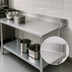 Thumbnail image #4 for Spec-Master 108-Inch x 24-Inch Stainless Steel Work Table with 4-1/2-Inch Backsplash and Galvanized Undershelf