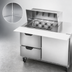 Thumbnail image #5 for Beverage-Air 48-Inch Mega Top Refrigerated Sandwich Prep Table with 2 Drawers, 1 Door, 12-Pan Top