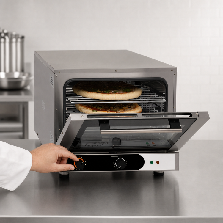 Product image #4 for Nemco Half-Size Countertop Electric Manual Convection Oven, 4 Half-Size Pan Capacity