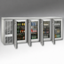 Thumbnail image #5 for Perlick BBSN92 Four-Section Narrow Door Self-Contained Side-Mounted Back Bar Refrigerator, 92-Inch Wide