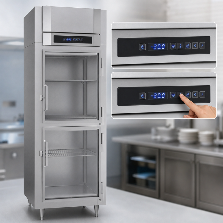 Product image #5 for Victory UltraSpec Extra Wide Glass Half-Door Reach-In Freezer, 1-Section, 24.4 Cu. Ft., Self-Contained, Top-Mounted