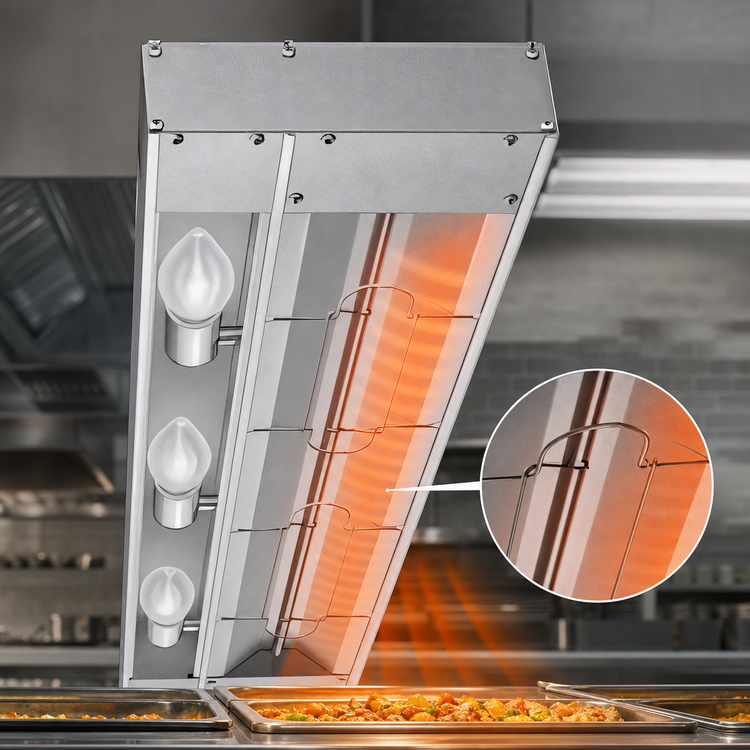 Product image #4 for Hatco Glo-Ray® 108-Inch Lighted Infrared Strip Heater, Aluminum